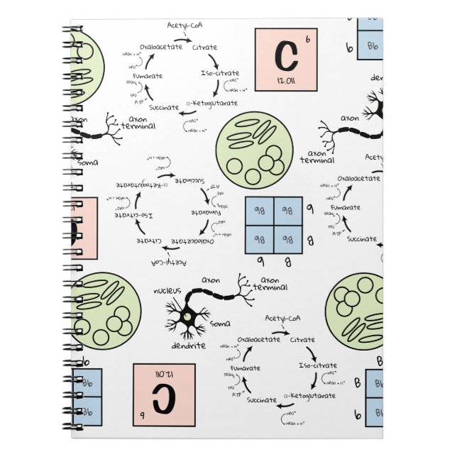 Carnet Patterns Genetics Cell Geek (Devant)