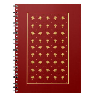 Carnet Patters de Luxury Red and Gold Vintage Damas