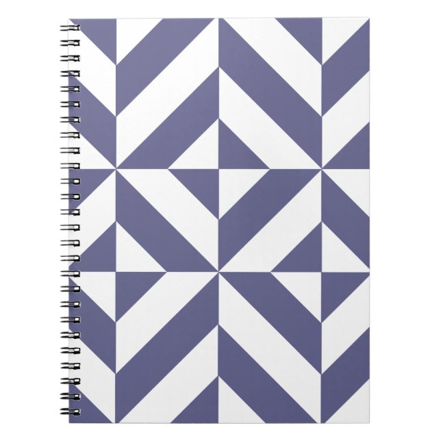 Carnet Patters Midnight Blue Geometric Deco Cube (Devant)