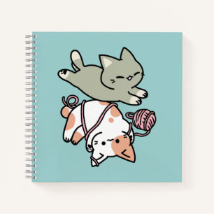 Carnet Pattounes et Jeux – Illustration de Chat Adorable