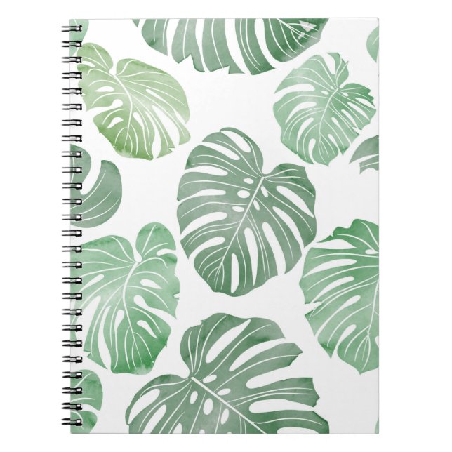 Carnet PattTropical continu motif - watercolo (Devant)