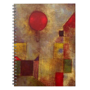 Carnet Paul Klee Red Balloon Abstrait Coloré Art 