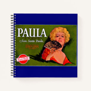 Carnet Paula, étiquette des caisses de fruits des années