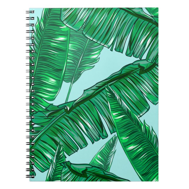 Carnet Paume tropicale feuilles sans couture vintage patt (Devant)