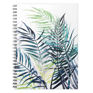 Carnet Paumes crépusculaires - feuille tropical