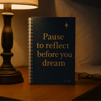 Carnet Pause pour Réfléchir – Minimaliste Bleu Minuit