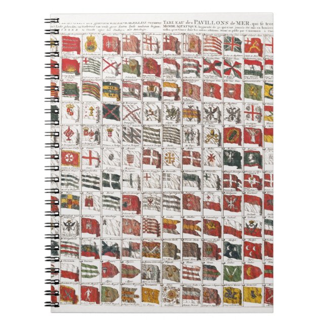 Carnet Pavillons Maritimes Anciens du Monde Poster (Devant)