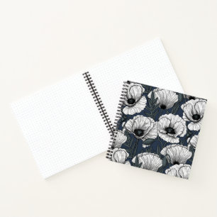 Carnet Pavot blanc sur la marine