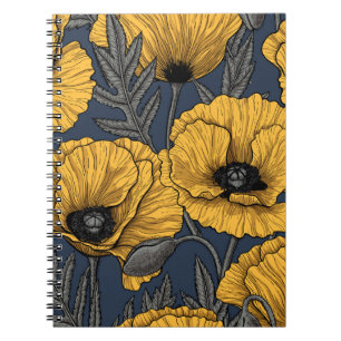 Carnet Pavot jaune sur la marine