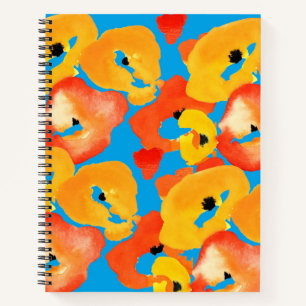 Carnet Pavot rouge et orange