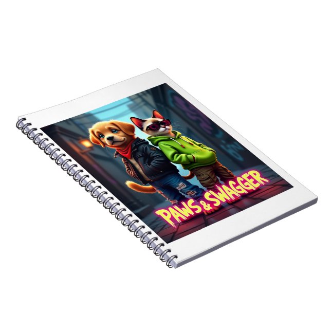 Carnet Paws & Swagger™ Mignon Inspiré des Animaux de Comp (Côté Droit)