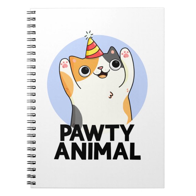 Carnet Pawty Animal Funny Party Casquette Cat Pun (Devant)