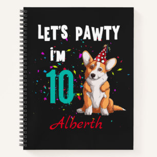 Carnet Pawty Boy ou Girl Birthday Party Custom