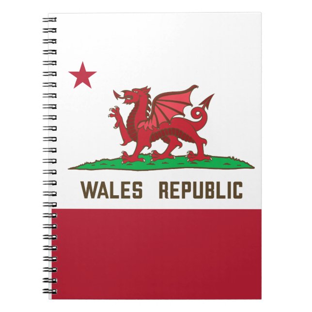 Carnet Pays de Galles République Drapeau de dragon Pride  (Devant)