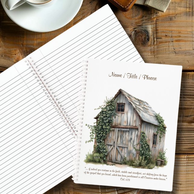 Carnet Pays Rustique Grande Spirale Professionnelle Perso (Créateur téléchargé)