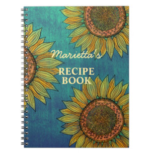 Carnet Pays Tournesol Rustique Turquoise Recette personna