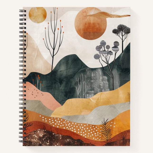 Carnet Paysage Abstrait de Boho (15) (Devant)