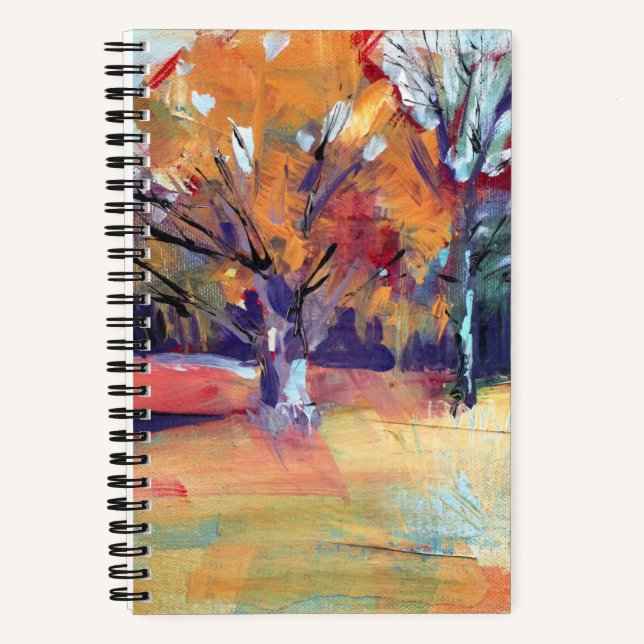 Carnet Paysage Abstrait d'Oranger Chêne Arbre (Recto)