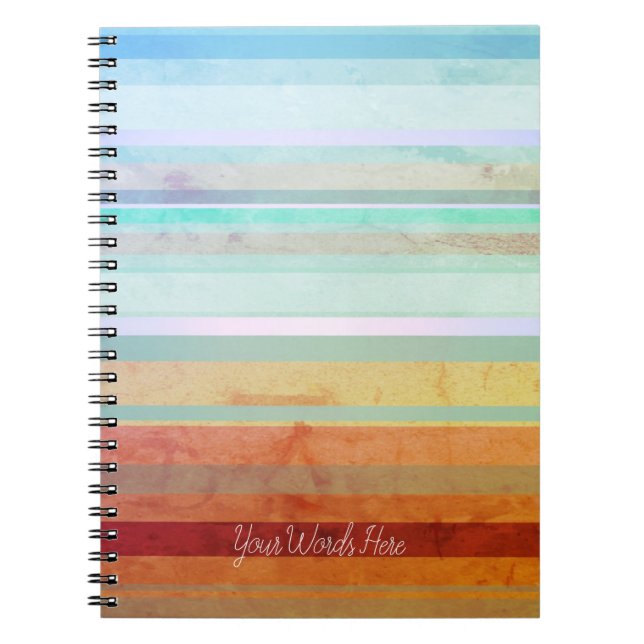 Carnet Paysage Abstrait Rayures & Vos Mots (Devant)