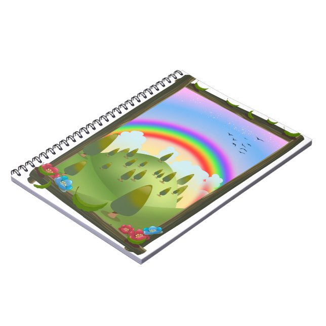 Carnet Paysage arc-en-ciel heureux (Côté gauche)