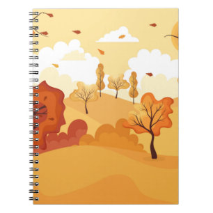 Carnet Paysage d'automne. Panorama des paysages de campag