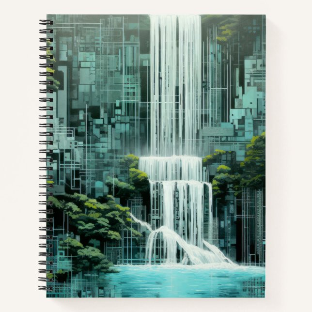 Carnet Paysage de cascade Peinture Art Décor (Devant)