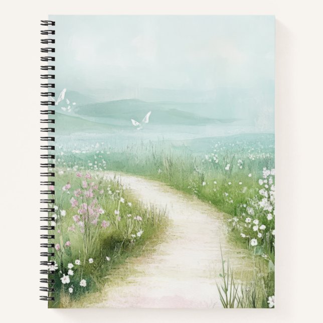 Carnet Paysage de chemin forestier brumeux (3) (Devant)