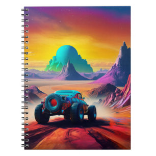 Carnet Paysage de désert surréaliste avec voiture