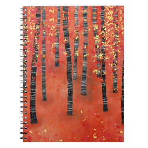 Carnet Paysage de la forêt de Birch Tree