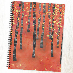 Carnet Paysage de la forêt de Birch Tree