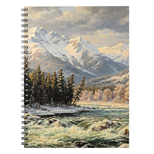 Carnet Paysage de montagne enneigée (Devant)
