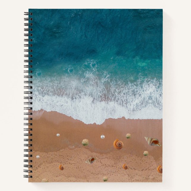 CARNET PAYSAGE MARIN COQUILLAGES DE PLAGE VACANCES D'ÉTÉ  (Devant)