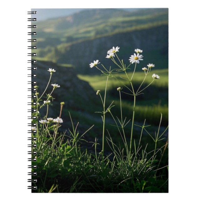 Carnet Paysage Naturel Fleur Blanche Marguerite (Devant)