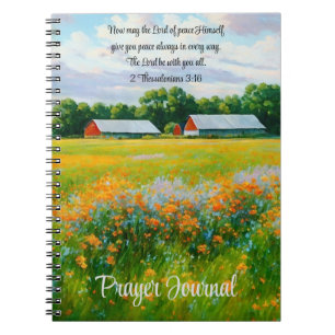Carnet Paysage paisible Fleurs Foi La Bible Verse