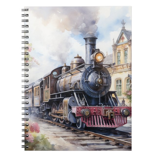 Carnet Paysage pittoresque avec un train victorien (Devant)