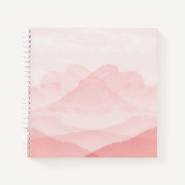 Carnet Paysage romantique rose sérénité (Devant)