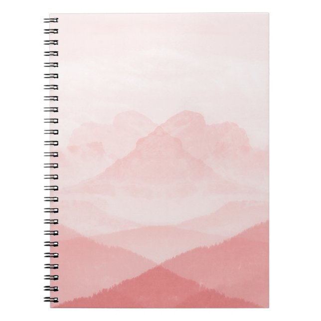 Carnet Paysage rose romantique Sérénité (Devant)
