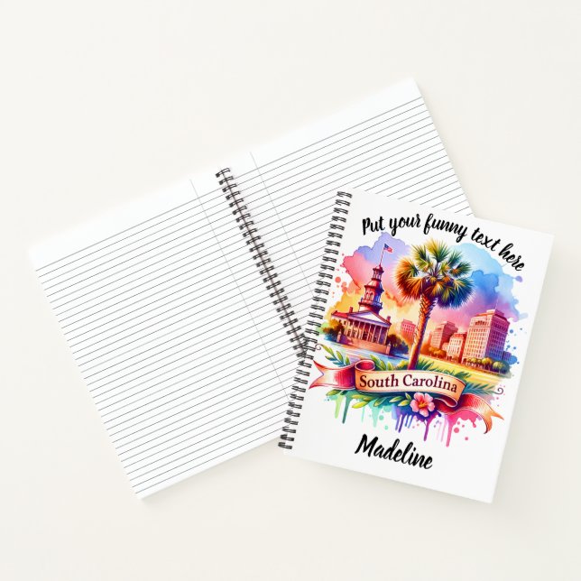 Carnet Paysage SC avec palme et horizon (Intérieur)