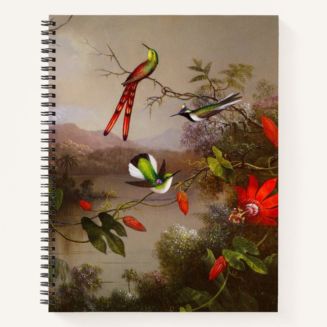 Carnet Paysage tropical avec dix colibris (Devant)