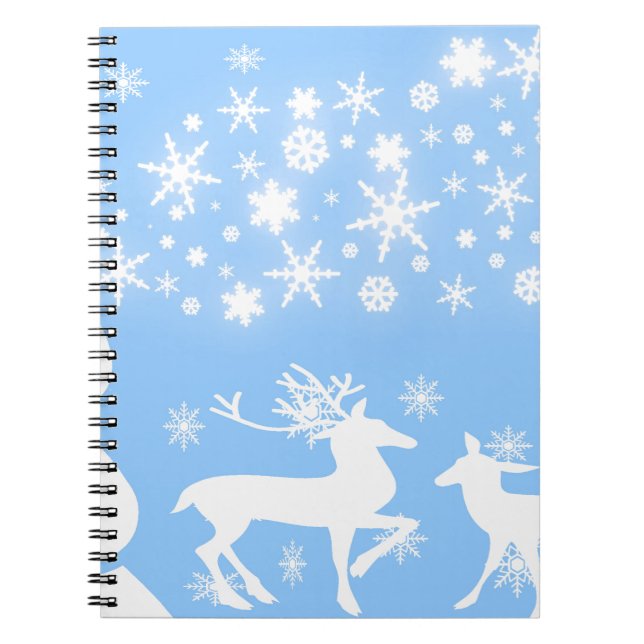 Carnet Paysages naturels Saisons Hiver Feu de neige Cerf (Devant)