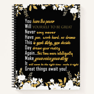 Carnet PC portable d'affirmation positive