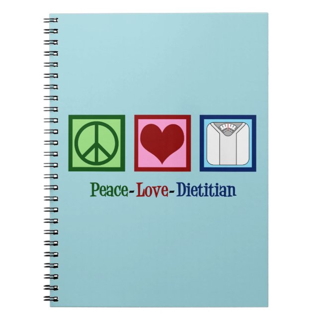 Carnet Peace Love Dietitian (Devant)