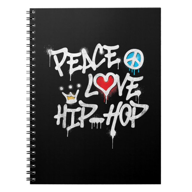 Carnet Peace Love Hip hop Dancing (Devant)