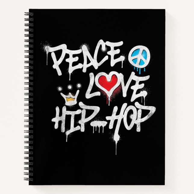 Carnet Peace Love Hip hop Dancing (Devant)