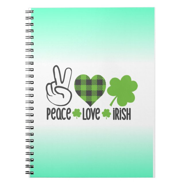 Carnet Peace Love Irish-60682 (Devant)