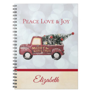Carnet Peace Love & Joy Toy Truck Joyeux Noël