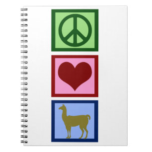 Carnet Peace Love Llamas