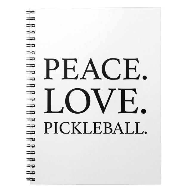 Carnet Peace Love Pickleball (Devant)
