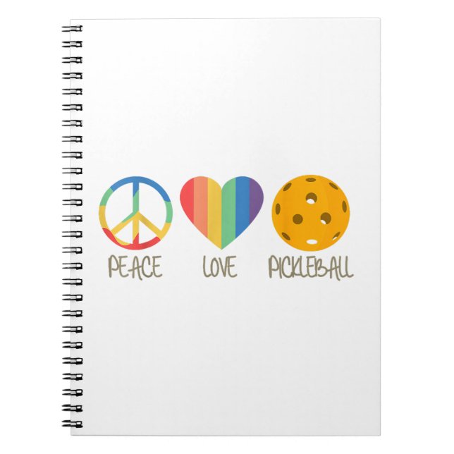 Carnet Peace Love Pickleball (Devant)