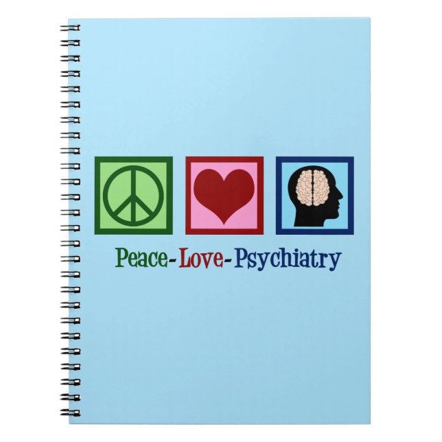 Carnet Peace Love Psychiatry (Devant)